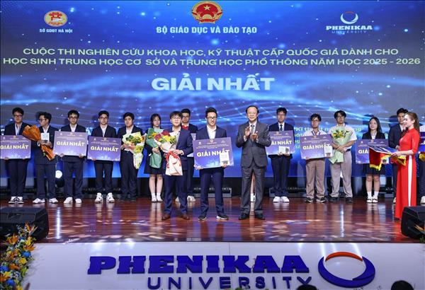 14 dự án đoạt giải Nhất Cuộc thi nghiên cứu khoa học, kỹ thuật cấp quốc gia năm học 2025-2026