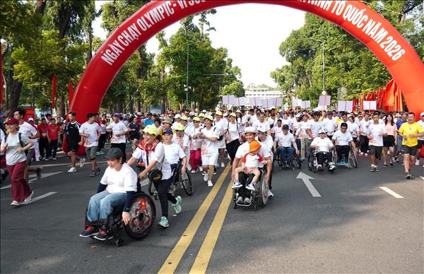 Gần 6.000 người tham gia Ngày chạy Olympic năm 2026 tại Thành phồ Hồ Chí Minh
