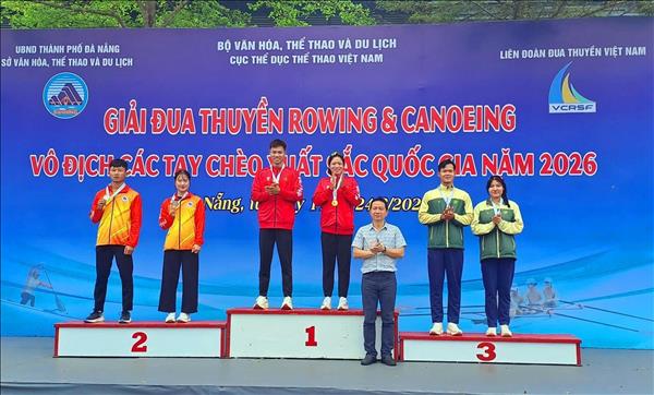 Hải Phòng dẫn đầu tại Giải đua thuyền Rowing và Canoeing vô địch quốc gia 2026