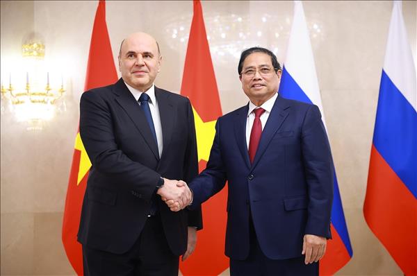 Vietnamese, Russian PMs hold talks, witness signing of nuclear power agreement