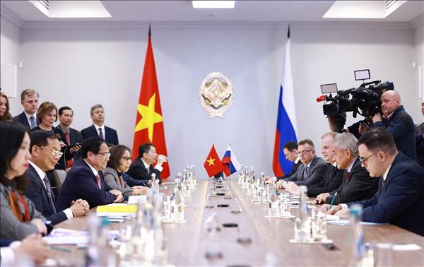 Thủ tướng Phạm Minh Chính tiếp Thư ký Hội đồng An ninh Liên bang Nga