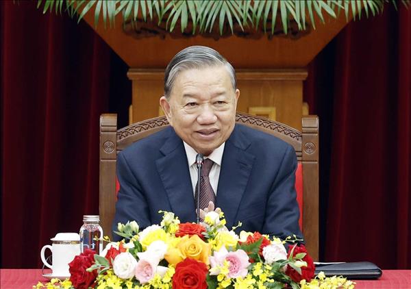 越共中央总书记苏林会见多家大型国际集团和企业负责人