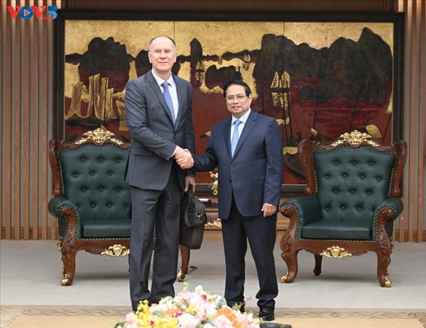 នាយករដ្ឋមន្ត្រី លោក ហ្វាម មិញជីញ អញ្ជើញទទួលជួបគណៈប្រតិភូមូលនិធិរូបិយវត្ថុអន្តរជាតិ