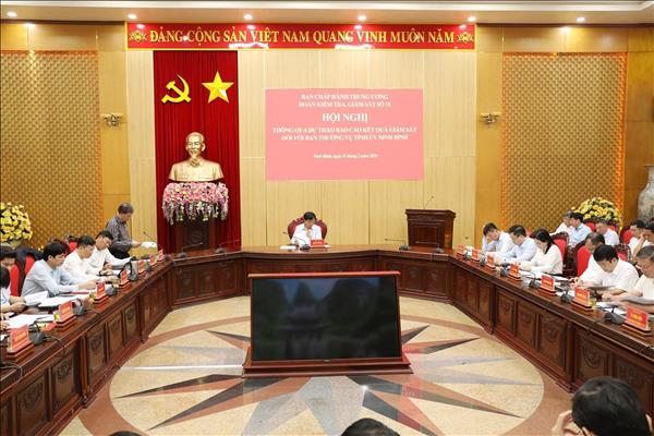 Thông qua dự thảo Báo cáo kết quả kiểm tra, giám sát đợt 1 đối với Ban Thường vụ Tỉnh ủy Ninh Bình