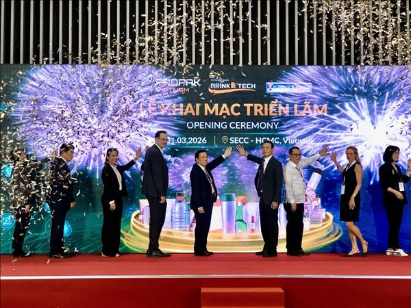 Đồng loạt khai mạc ba triển lãm quốc tế chuyên ngành bao bì, đồ uống, nhựa và cao su