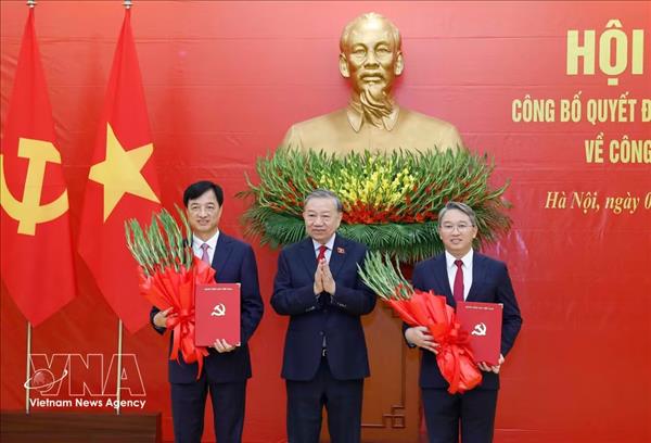 Buró Político anuncia nuevos nombramientos en órganos clave del Partido Comunista de Vietnam