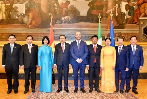 쩐 타인 먼 국회의장, 이탈리아 공식 방문 성료…전략적 동반자 관계 심화