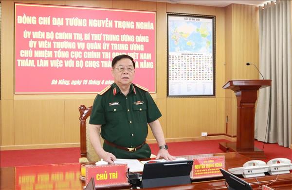 Đại tướng Nguyễn Trọng Nghĩa làm việc với lực lượng vũ trang thành phố Đà Nẵng