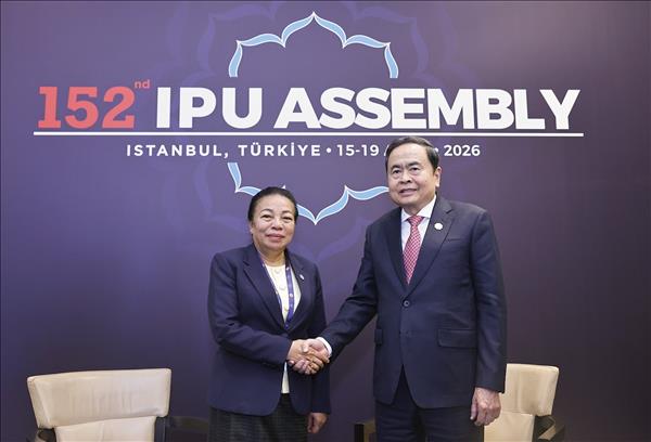 Chủ tịch Quốc hội Trần Thanh Mẫn tiếp Phó Chủ tịch Quốc hội Lào