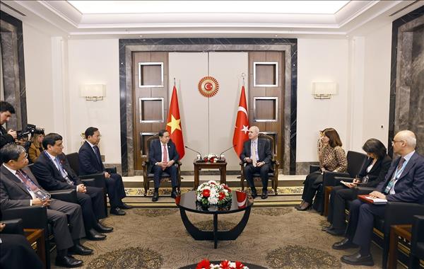 Chủ tịch Quốc hội Trần Thanh Mẫn hội kiến Chủ tịch Quốc hội Thổ Nhĩ Kỳ