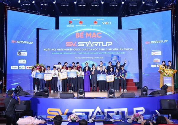 15 dự án được trao giải Nhất cuộc thi Học sinh, sinh viên với ý tưởng khởi nghiệp