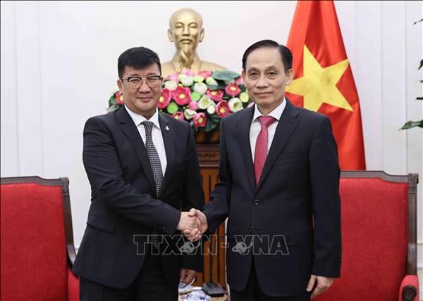 រដ្ឋមន្ត្រីការបរទេសលោក ឡេ ហយ ទ្រុង ទទួលជួបឯកអគ្គរដ្ឋទូតម៉ុងហ្គោលី