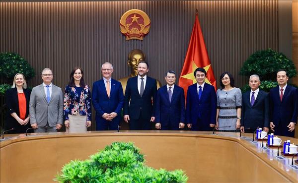 Thủ tướng Chính phủ Lê Minh Hưng tiếp Bộ trưởng Ngoại giao Estonia Margus Tsahkna