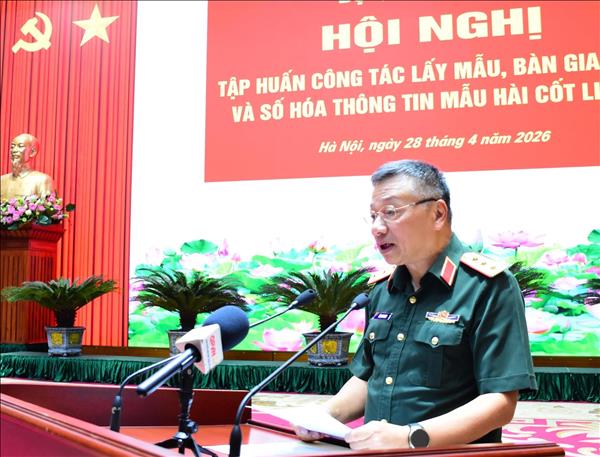 Thống nhất toàn quốc về quy trình lấy mẫu, vận chuyển, bàn giao mẫu hài cốt liệt sĩ