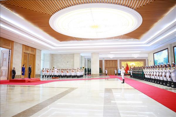Thủ tướng Lê Minh Hưng chủ trì Lễ đón chính thức Thủ tướng Nhật Bản
