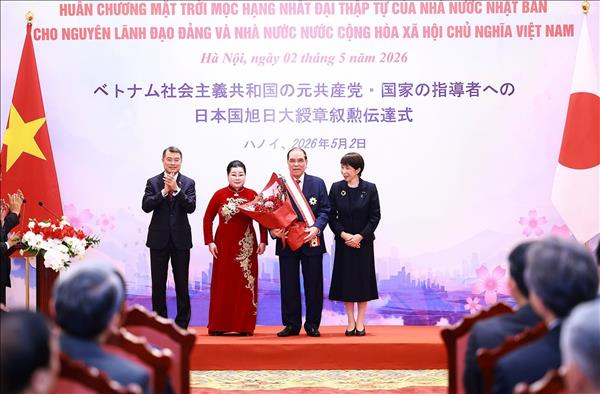 Nhật Bản trao tặng Huân chương Mặt trời mọc cho nguyên lãnh đạo Đảng, Nhà nước Việt Nam