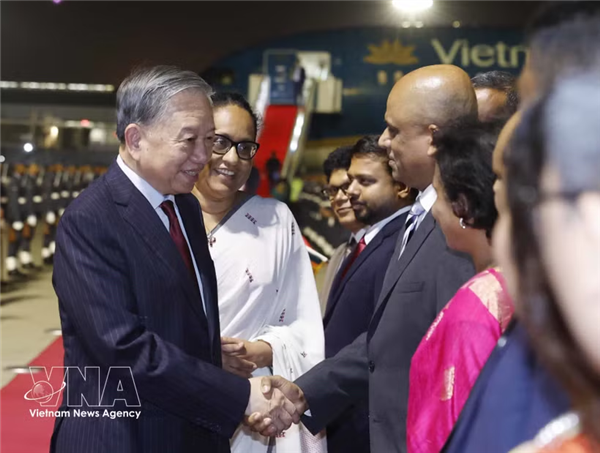 Máximo dirigente vietnamita inicia su visita de Estado a Sri Lanka