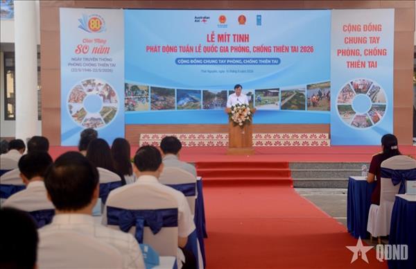 タイグエン省で2026年の「国家防災週間」開始式を開催