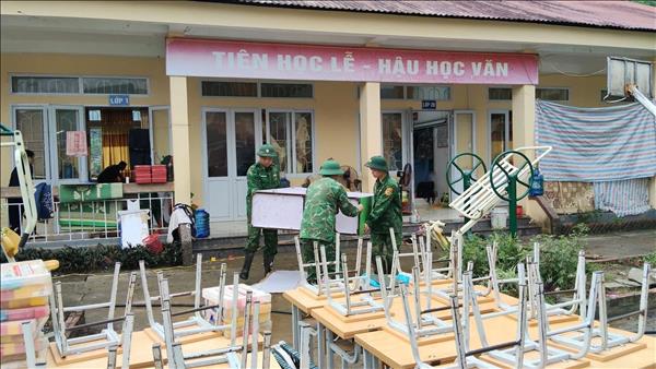 Cao Bằng huy động lực lượng hỗ trợ, sớm ổn định trường lớp sau mưa lũ