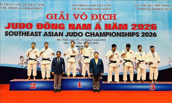Judo Việt Nam giành 7 HCV nội dung Kata tại giải vô địch Đông Nam Á 2026