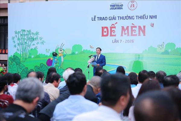 Giải thưởng Dế Mèn 2026: Lan tỏa khát vọng sáng tạo cho thiếu nhi