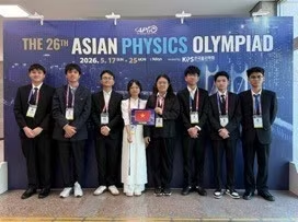 越南在第26届亚洲物理奥林匹克竞赛中位列前八