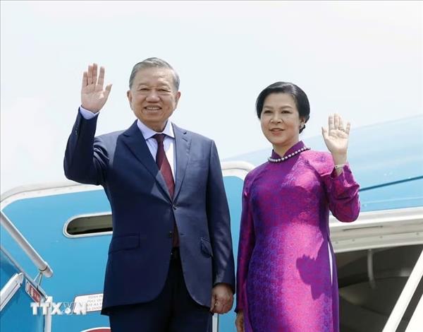 Tổng Bí thư, Chủ tịch nước Tô Lâm và Phu nhân lên đường thăm chính thức Vương quốc Thái Lan