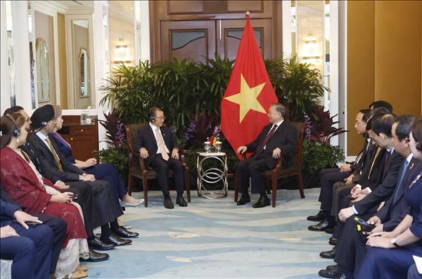 Tổng Bí thư, Chủ tịch nước Tô Lâm hội kiến Chủ tịch Quốc hội Singapore