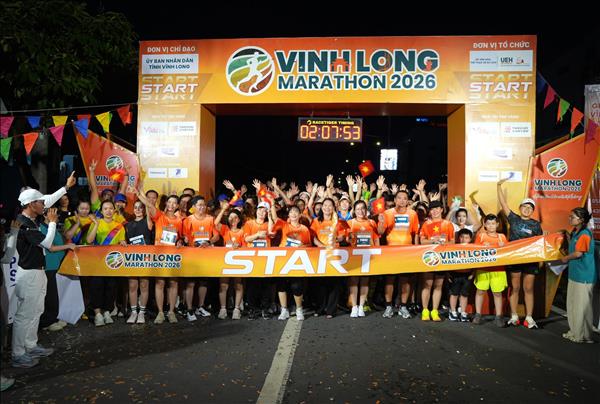 Hơn 2.400 vận động viên tham gia giải Vĩnh Long Marathon 2026