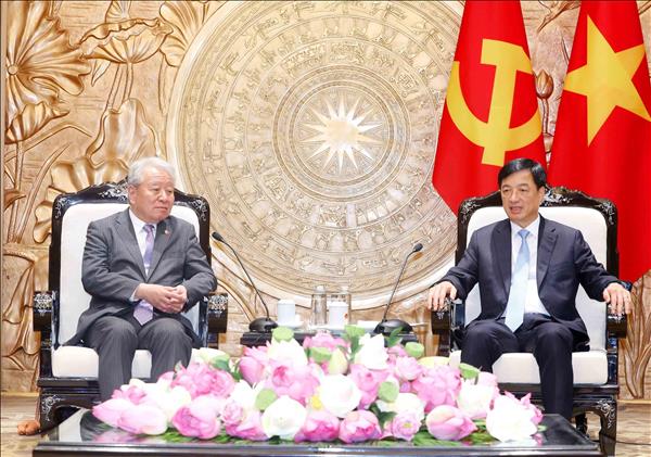 Trưởng ban Tổ chức Trung ương Nguyễn Duy Ngọc tiếp Chủ tịch Cơ quan Hợp tác quốc tế Nhật Bản