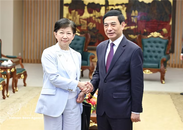 越南政府副总理潘文江会见联合国副秘书长、裁军事务高级代表中满泉