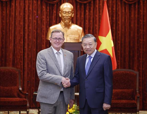 Tổng Bí thư, Chủ tịch nước Tô Lâm tiếp Phó Chủ tịch Quốc hội Cộng hòa Liên bang Đức