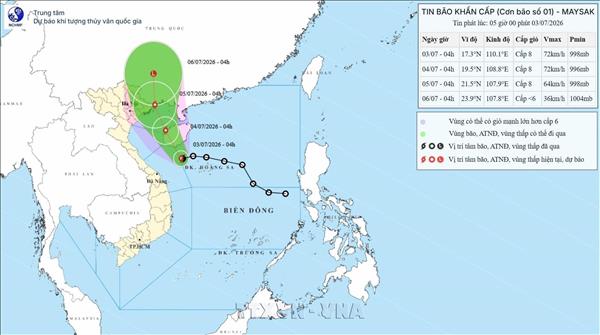 Vietnam refuerza medidas de prevención ante llegada del tifón Maysak