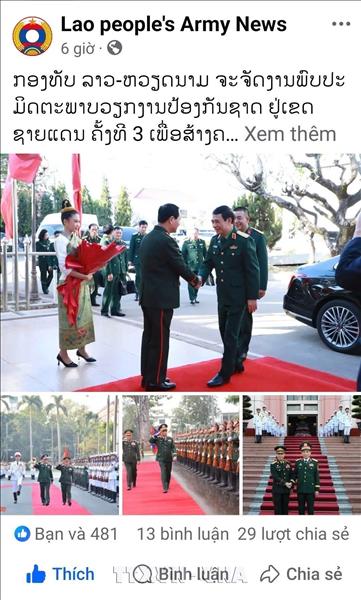 Việt Nam - Lào thắt chặt đoàn kết thông qua hợp tác quốc phòng