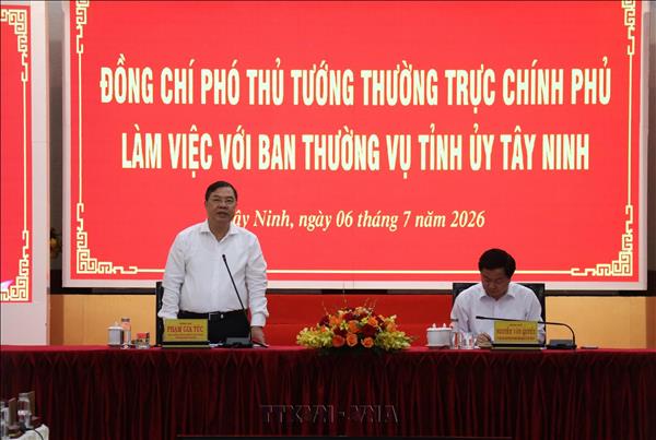 Phó Thủ tướng Thường trực Chính phủ Phạm Gia Túc: Tây Ninh bám sát mục tiêu tăng trưởng, đẩy nhanh giải ngân vốn đầu tư công tạo động lực phát triển