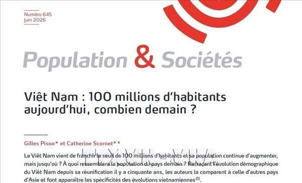 Vietnams demographic transition lays foundation for long-term development: French study