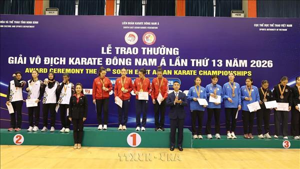Bế mạc Giải vô địch Karate Đông Nam Á lần thứ 13 năm 2026
