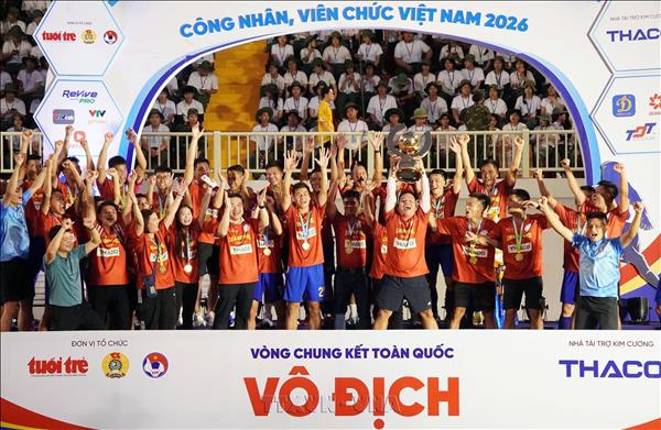 Công đoàn Ngân hàng Việt Nam vô địch Giải Bóng đá công nhân, viên chức Việt Nam năm 2026