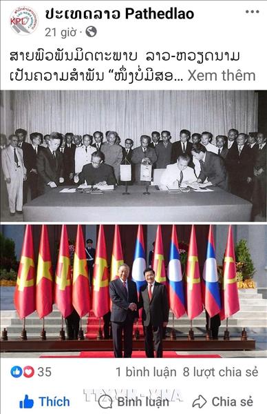 Truyền thông Lào khẳng định quan hệ đặc biệt Việt Nam-Lào là có một không hai