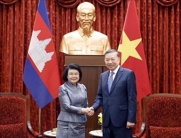 Top Vietnamese leader receives Cambodian NA President