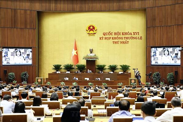 Thông cáo báo chí số 10 Kỳ họp không thường lệ thứ Nhất, Quốc hội khóa XVI