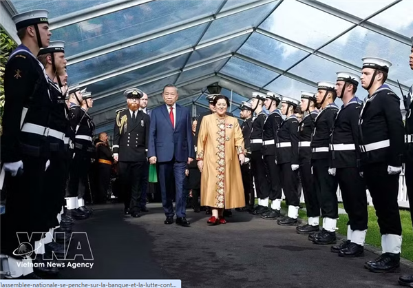Cérémonie daccuei du dirigeant vietnamien To Lam en visite dÉtat en Nouvelle-Zélande