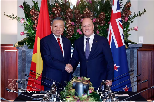 To Lam et Christopher Luxon sentretiennent sur le renforcement du partenariat stratégique intégral Vietnam-Nouvelle-Zélande