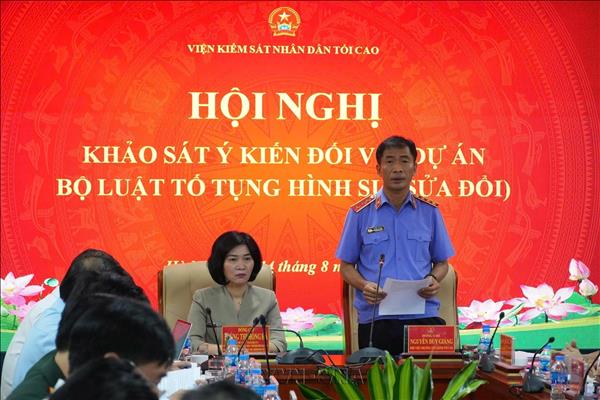Khảo sát ý kiến đối với dự án Bộ luật Tố tụng hình sự (sửa đổi)