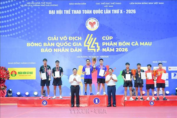 Bế mạc Giải vô địch bóng bàn quốc gia Báo Nhân Dân lần thứ 44