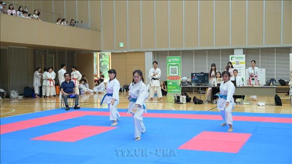 Sôi động Giải Karate người Việt tại Nhật Bản