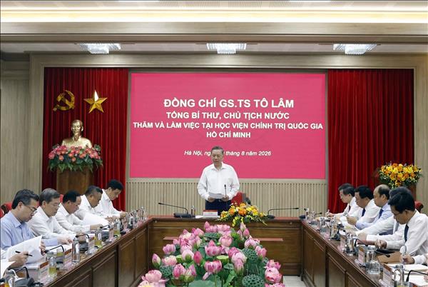 Tổng Bí thư, Chủ tịch nước Tô Lâm: Học viện Chính trị quốc gia Hồ Chí Minh phải là hình mẫu về xây dựng Đảng, kỷ luật, liêm chính học thuật