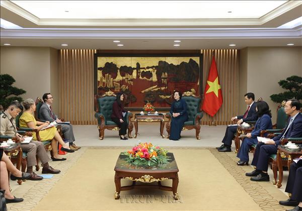 Phó Thủ tướng Chính phủ Phạm Thị Thanh Trà tiếp Đại sứ Hoa Kỳ tại Việt Nam Jennifer Wicks