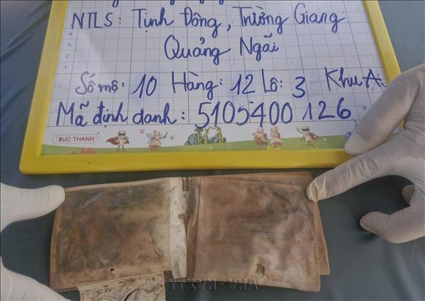 Phát hiện di vật mang tên liệt sĩ Trần Văn Thanh trong quá trình lấy mẫu ADN