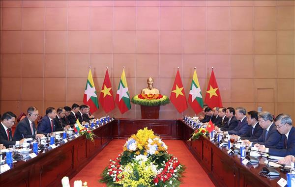 Tổng Bí thư, Chủ tịch nước Tô Lâm hội đàm với Tổng thống Myanmar Min Aung Hlaing